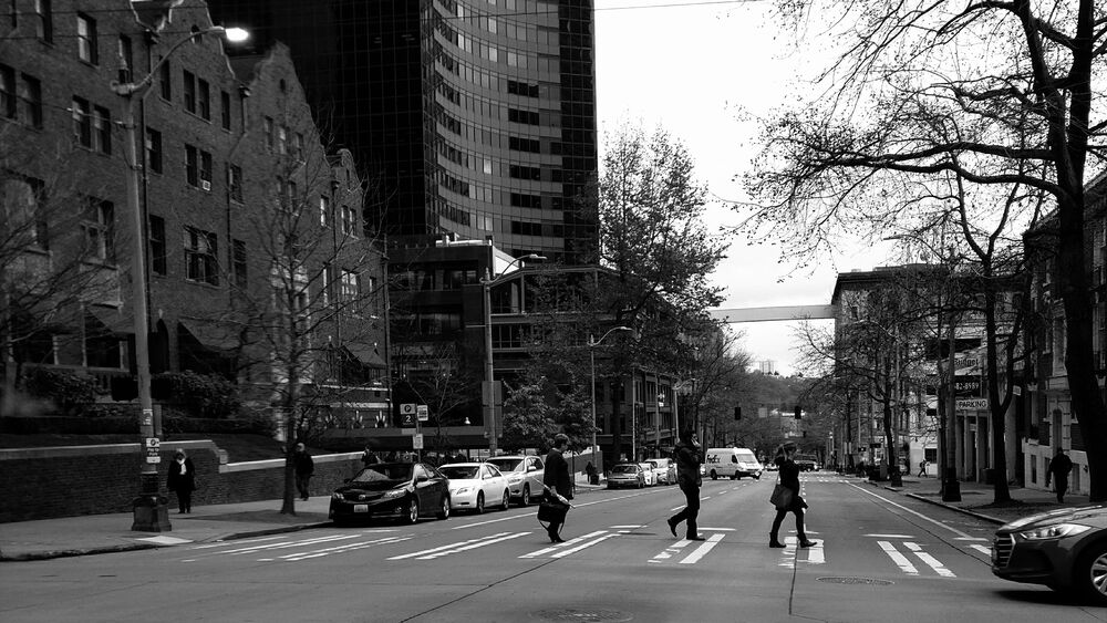 Seattle Downtown - Black & White street series (5)
