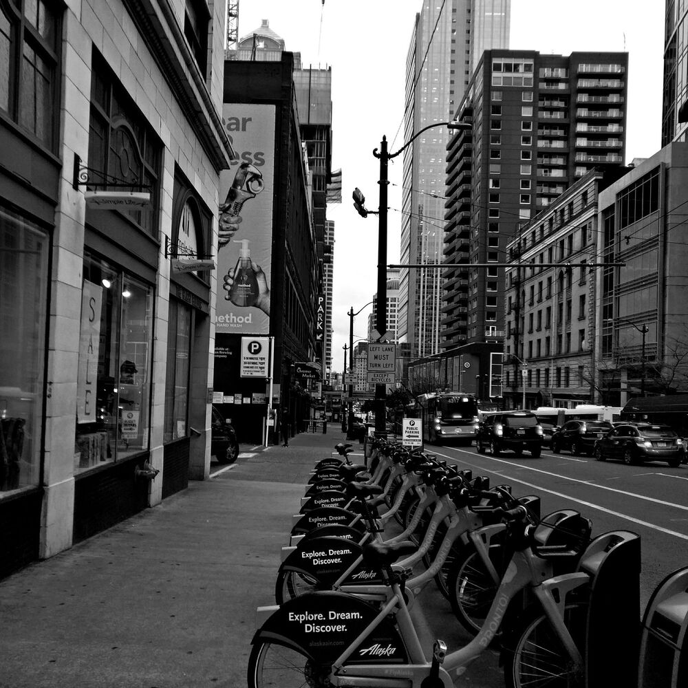 Seattle Downtown - Black & White street series (10)