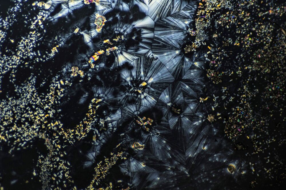 crystallization under microscope . (3)