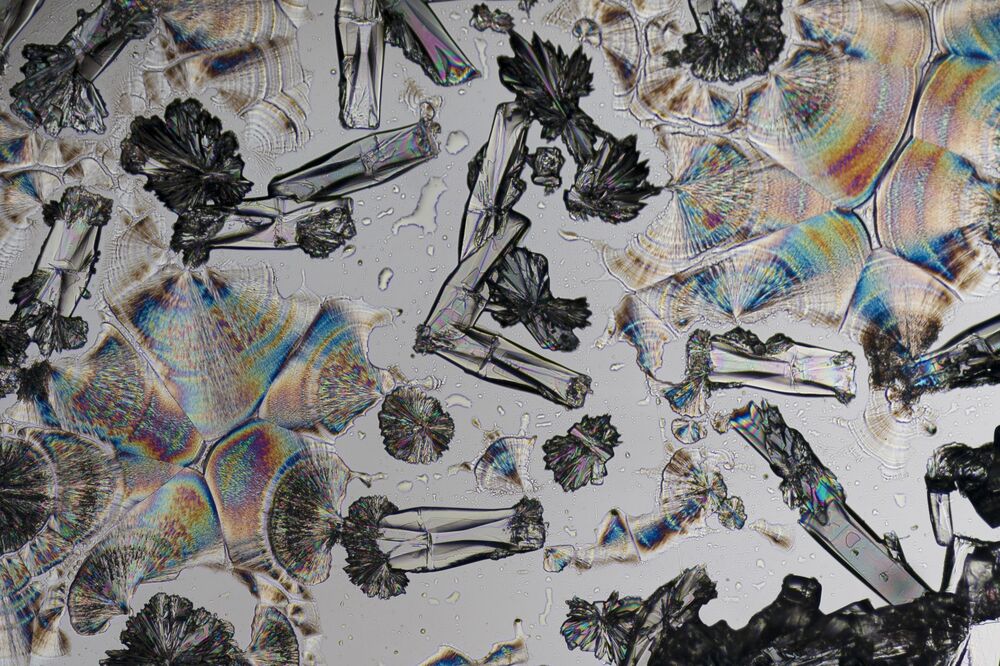 crystallization under microscope . (6)