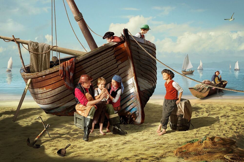 Antique genre scenes (4)
