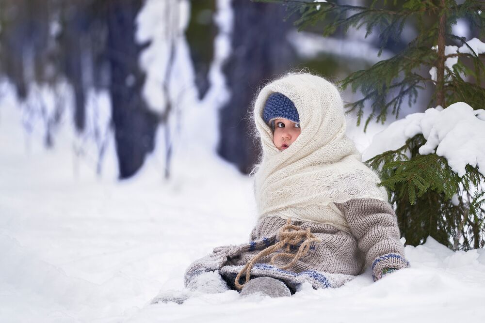 A girl in the winter forest. Based on Russian fairy tales. (3)