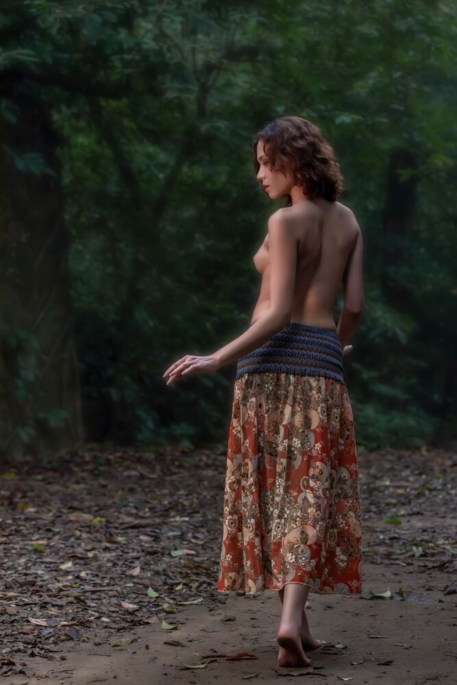 In the deserted forest. (4)