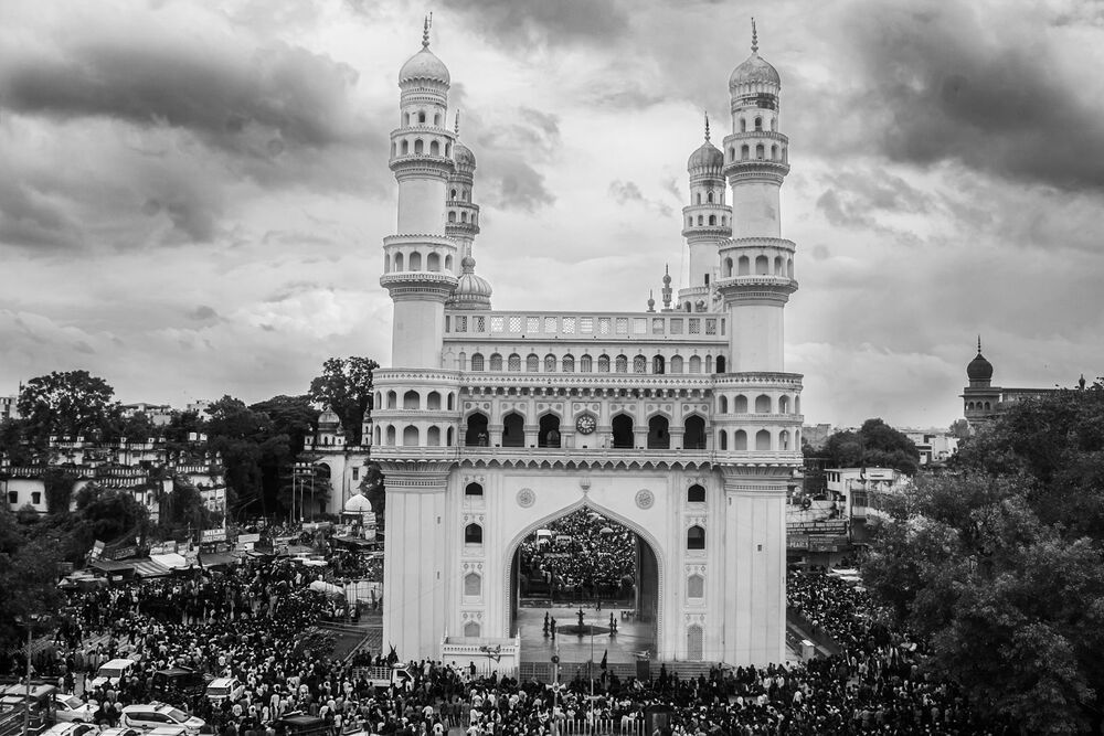 Location Charminar Old city Hyderabad India. (2)