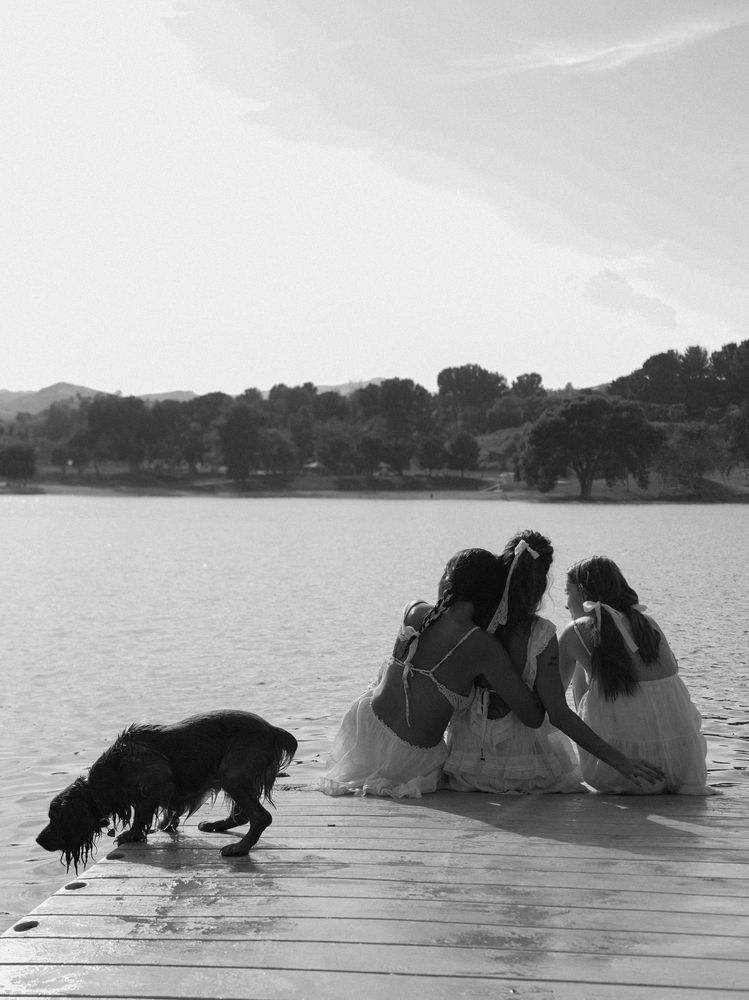 Three girlfriends on the river not counting the dog (2)