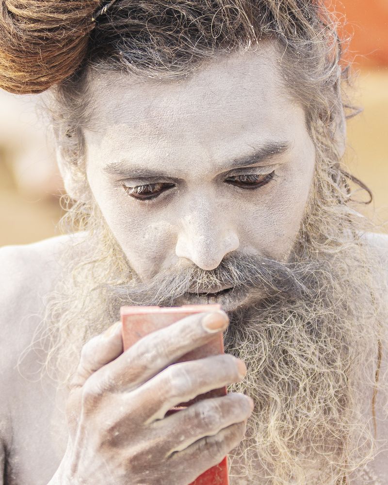 Naga Sadhu covered in ashes (7)