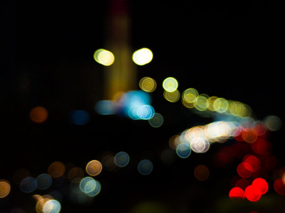 The lights and stars illuminating the road (5)