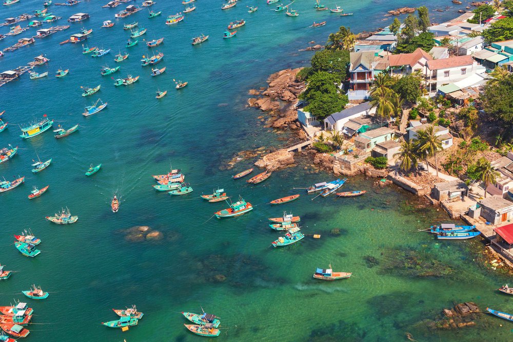 Рыбацкие лодки. Вьетнам.