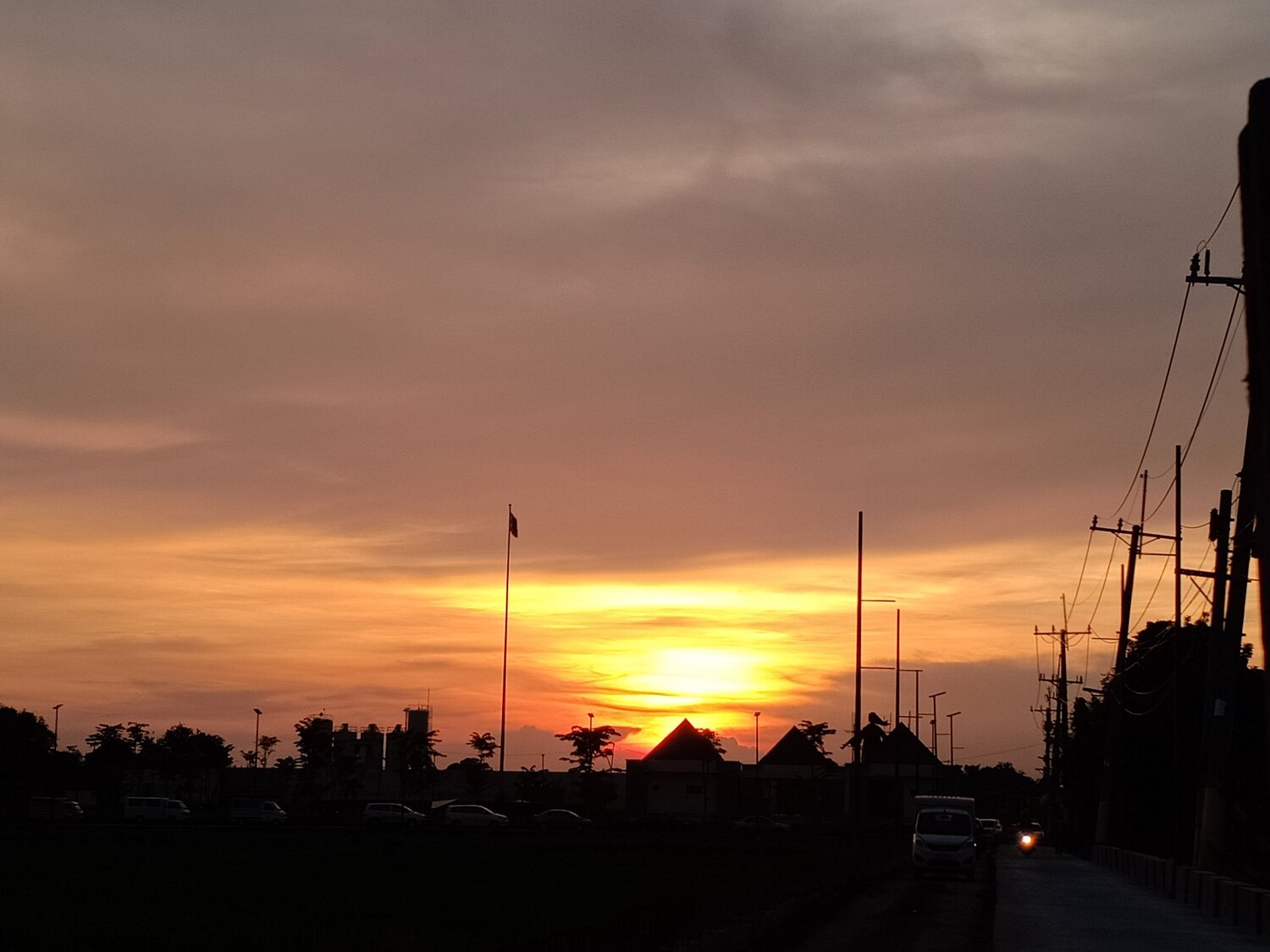The beautiful sunset