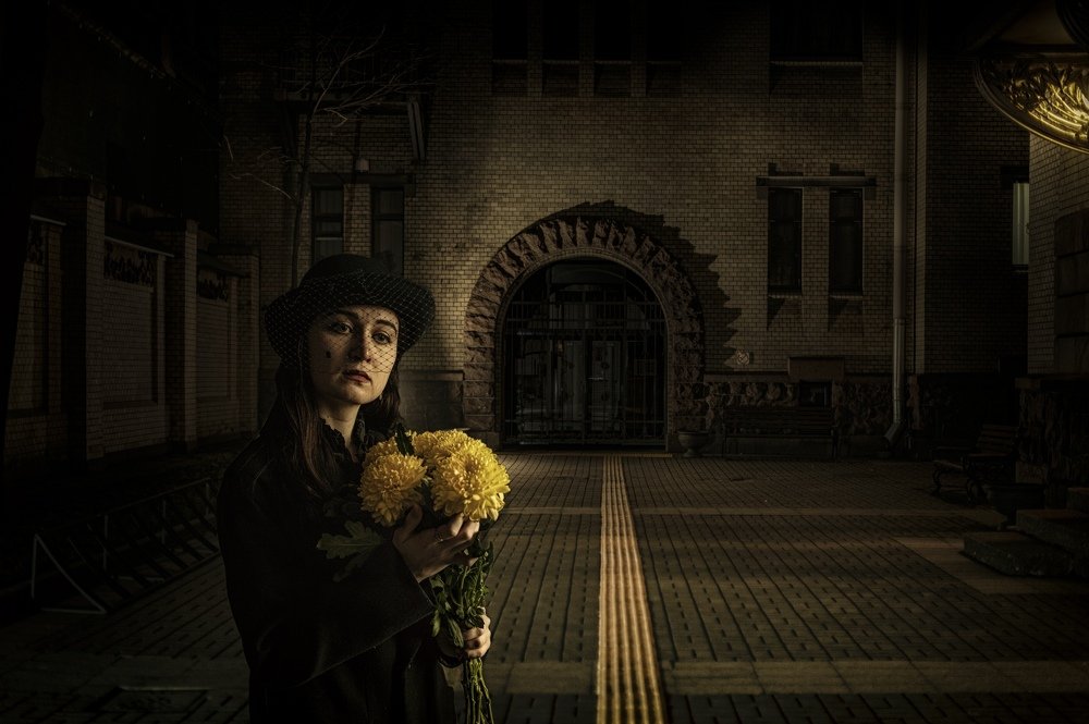 Yellow chrysanthemums ...