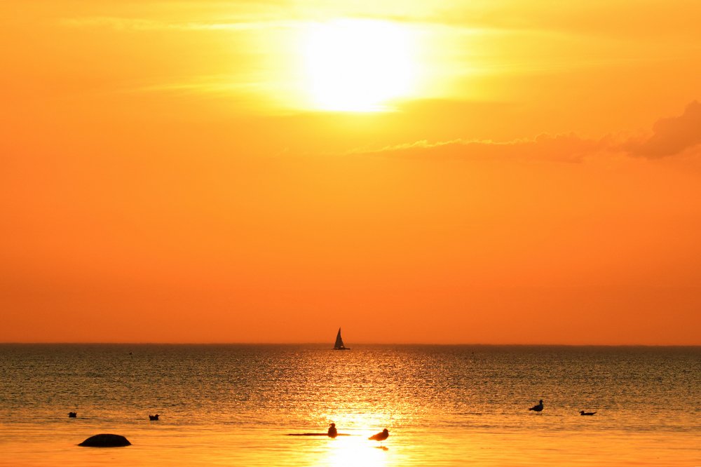 Sunset over Baltic Sea