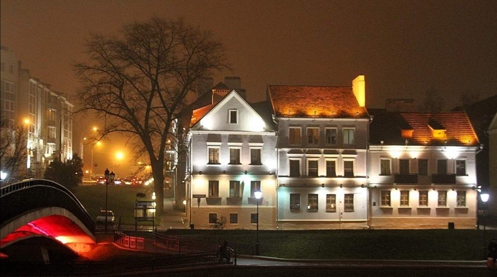 Минск в вечерних огнях