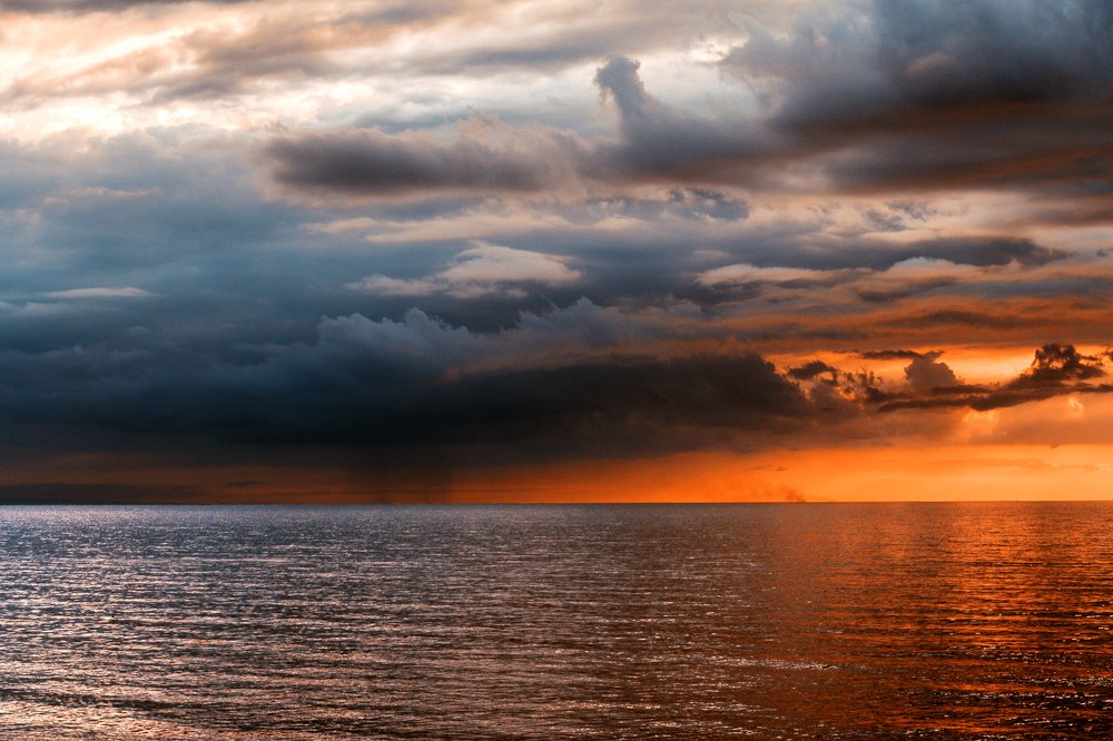 Clouds in azov sea