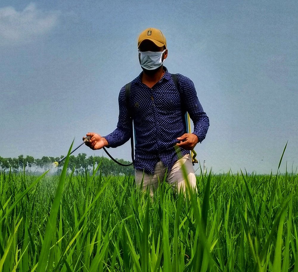 Farmers are giving medicine to the land.