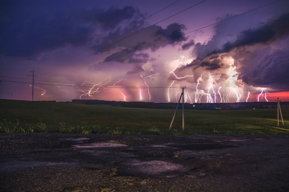 гроза на закате