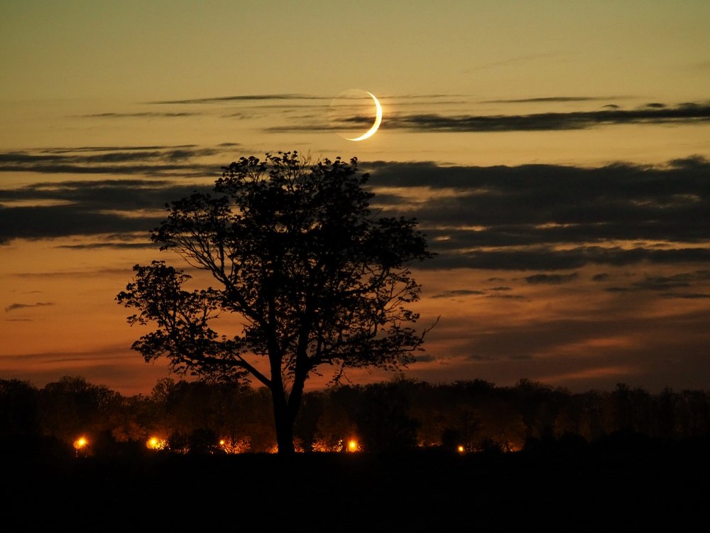 Moon Set in Latvia