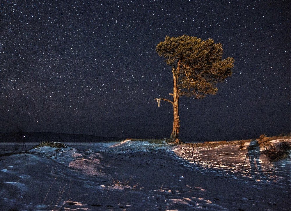 Winter in the Baikal Lake