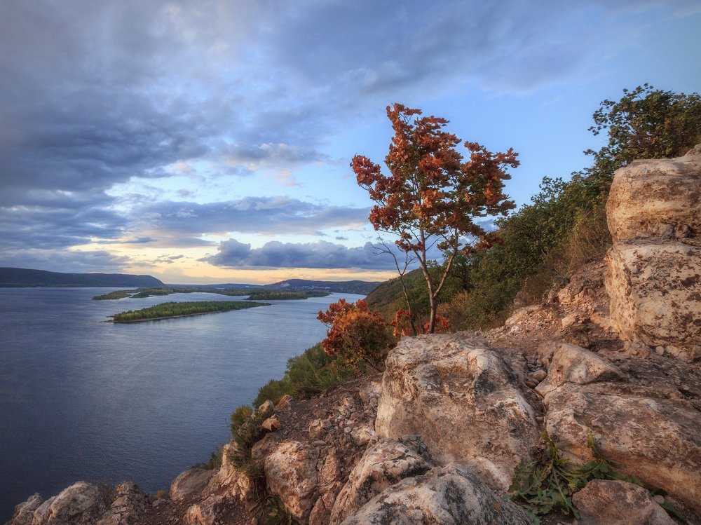 Autumn view on the River Volga 2020