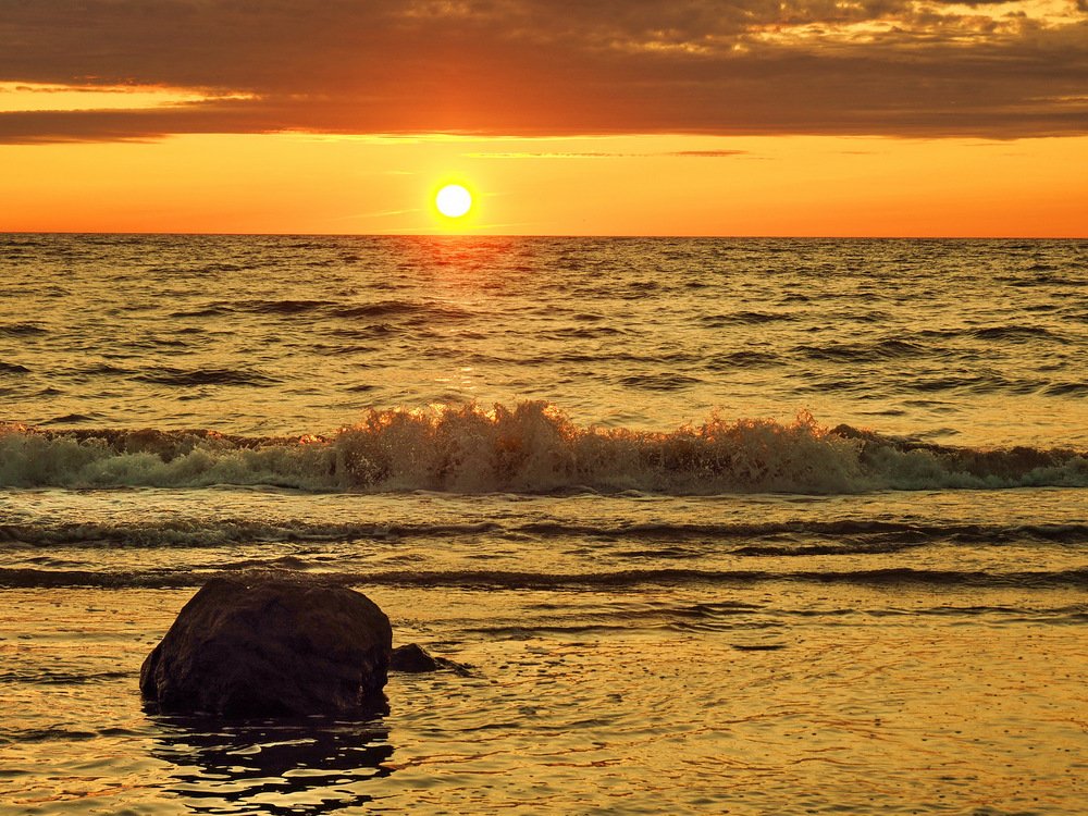 Sunset over Baltic Sea