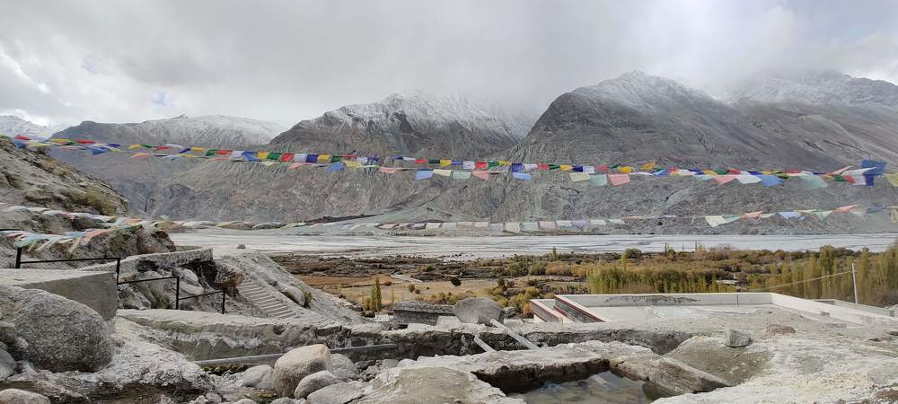 Bathhouses in Panamik, Nubra Valley.