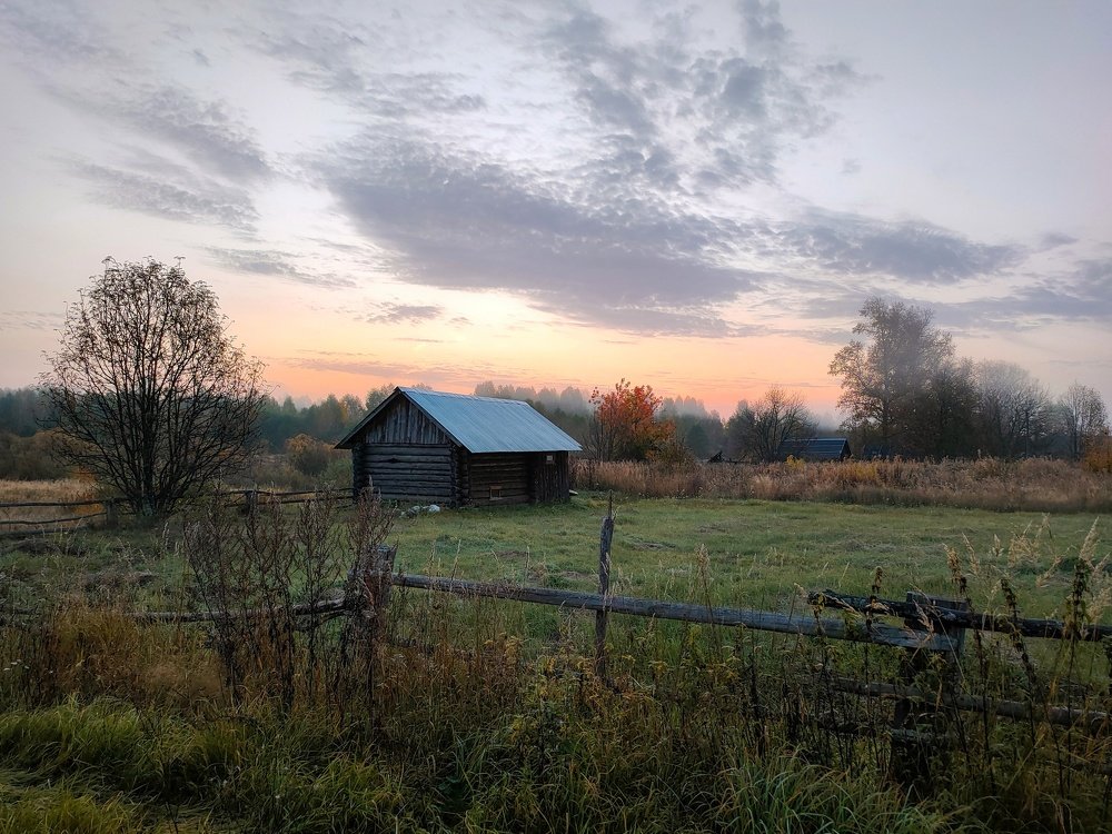 Тишина деревенского рассвета