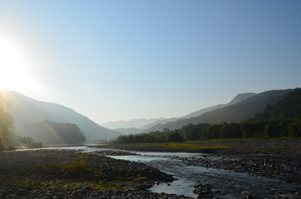 Утро на реке Шахе