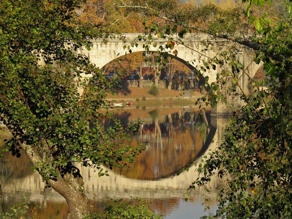Autumn around the bridge