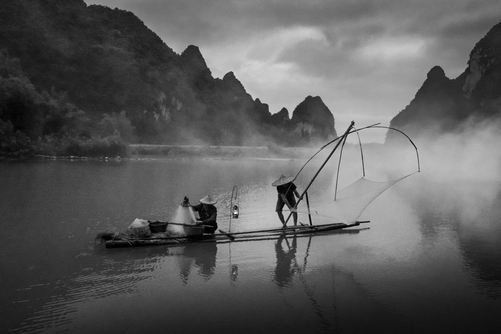 Pulling the night nets