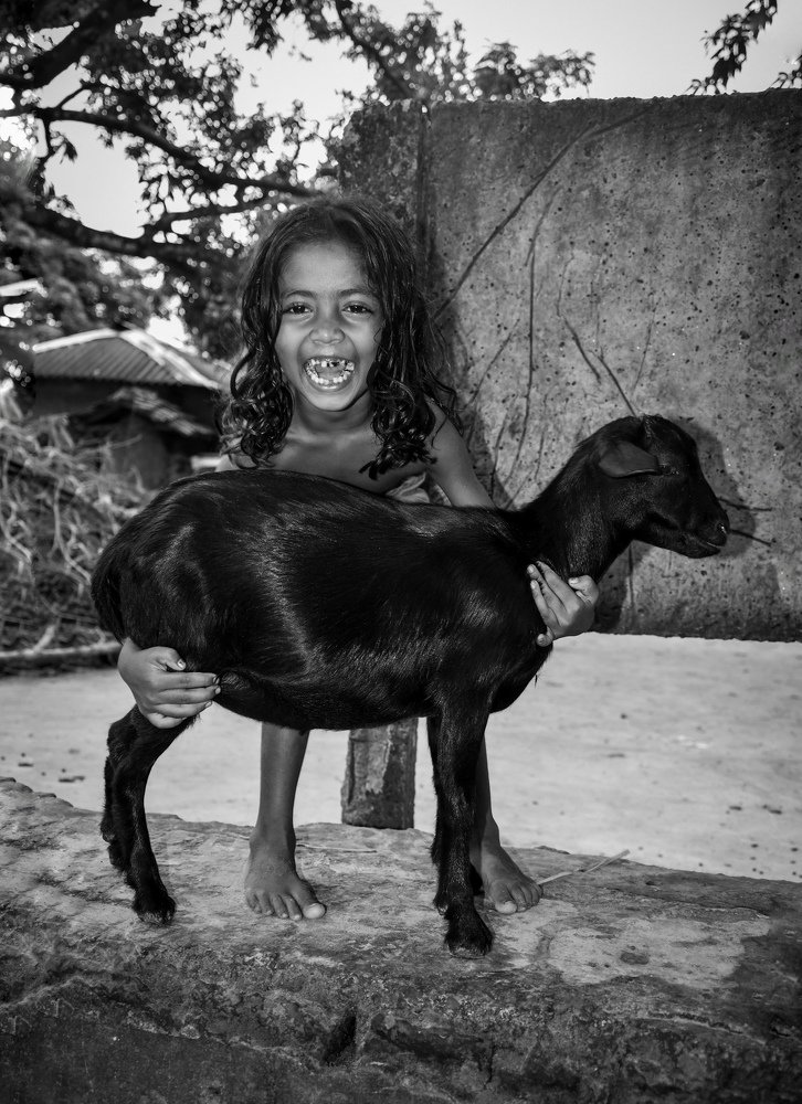 A young girl with her best friend