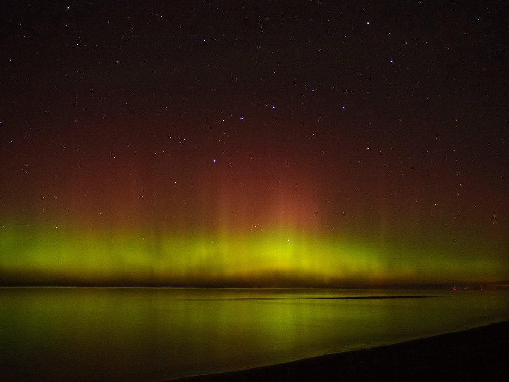 Aurora over Baltic sea