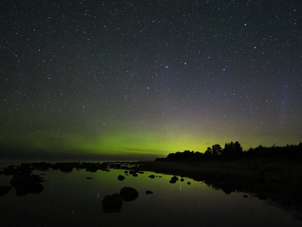 Aurora over Baltic sea