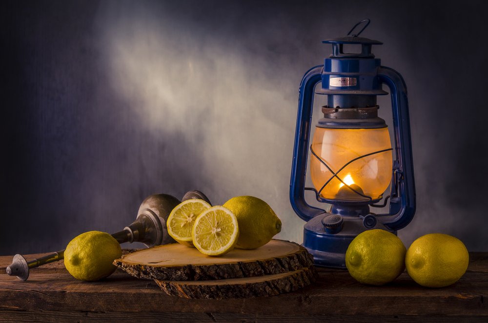 Lantern and lemon