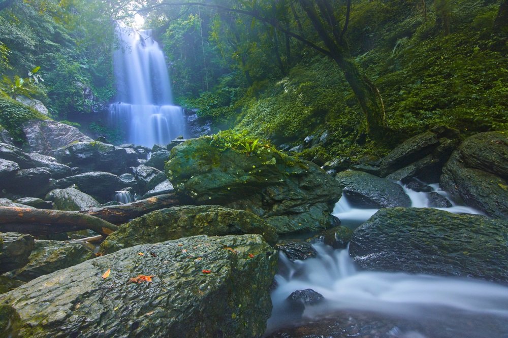Beauty of autumn and waterfalls