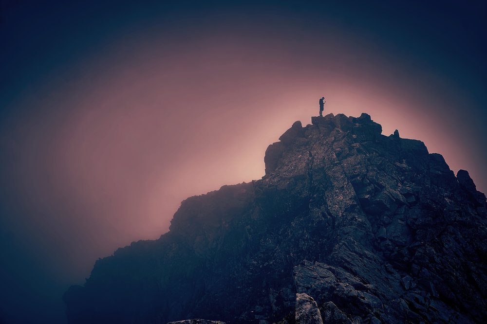 Man and Rock. Tatra Mountains.