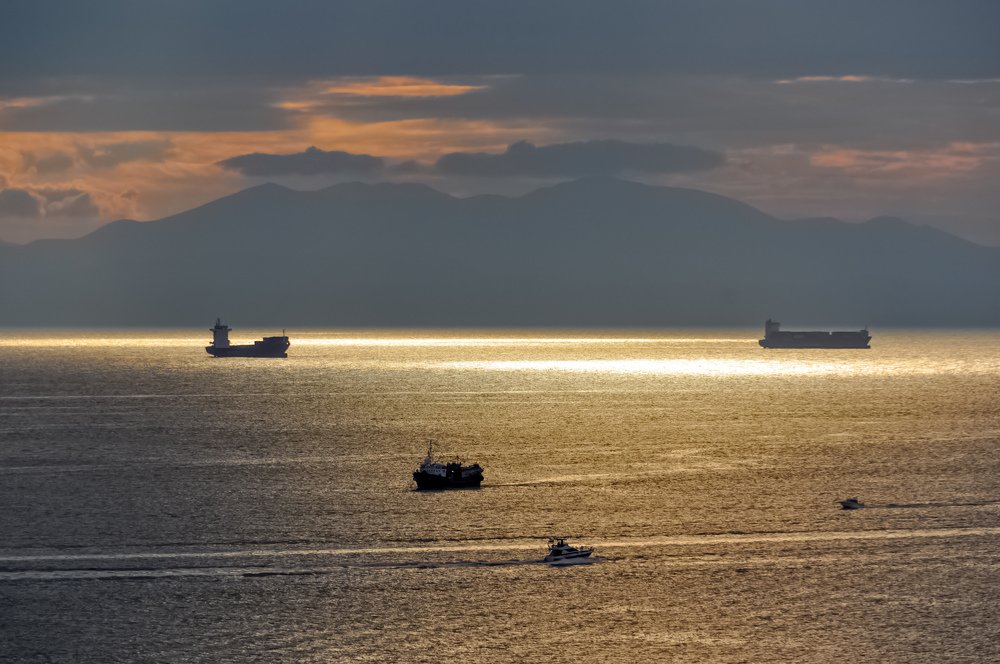 Sunrise at Vladivostok anchorage
