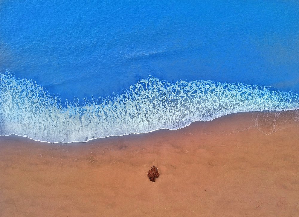 Aerial calm seascape