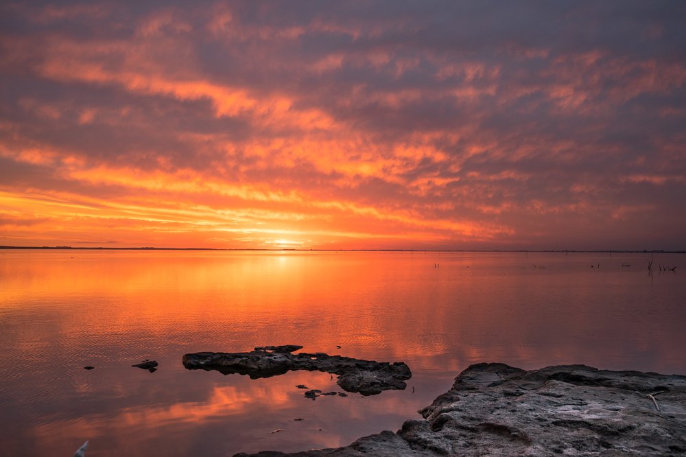 Sunset in Epecuen, Buenos Aires province, Argentina