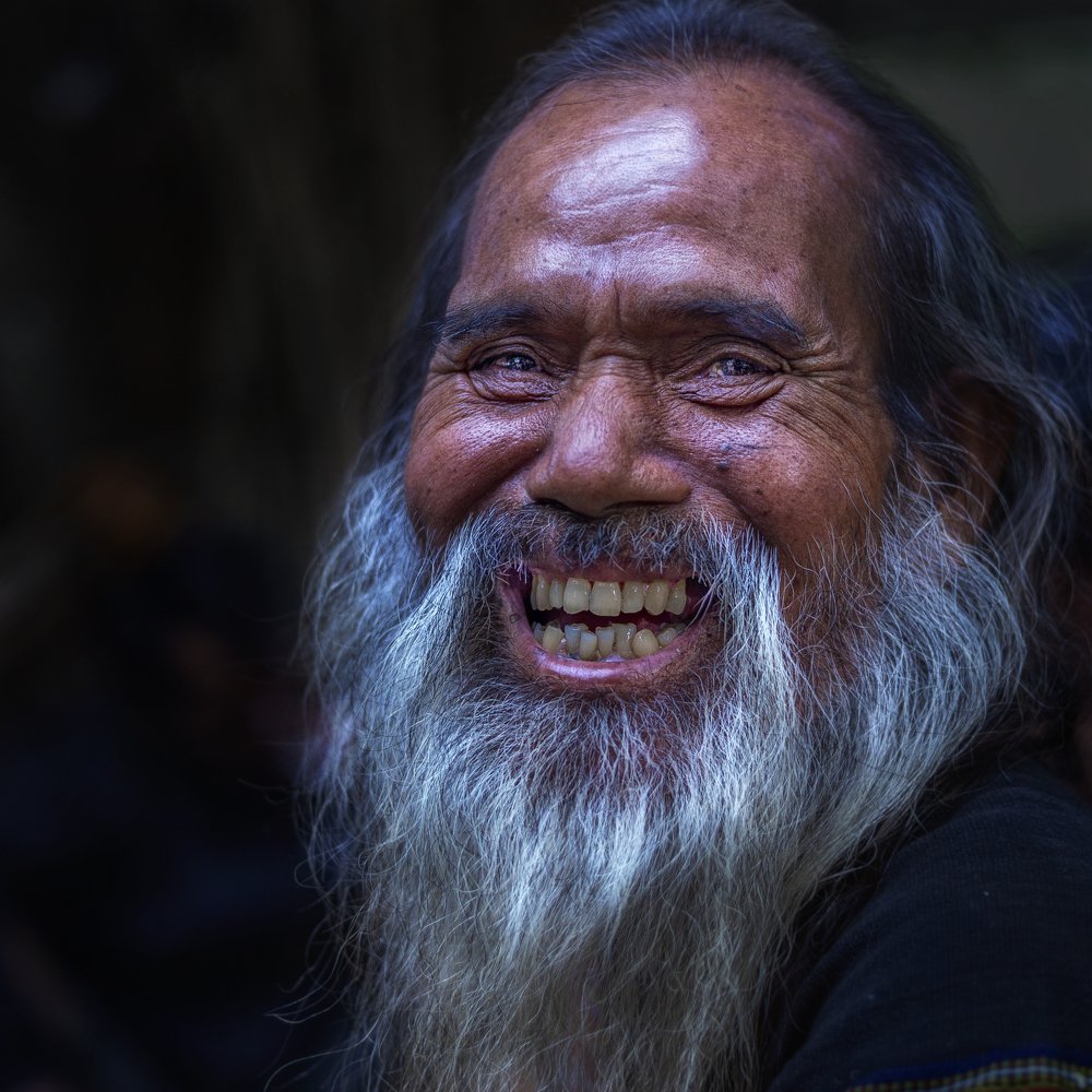 Portrait of a village elder in Kontum