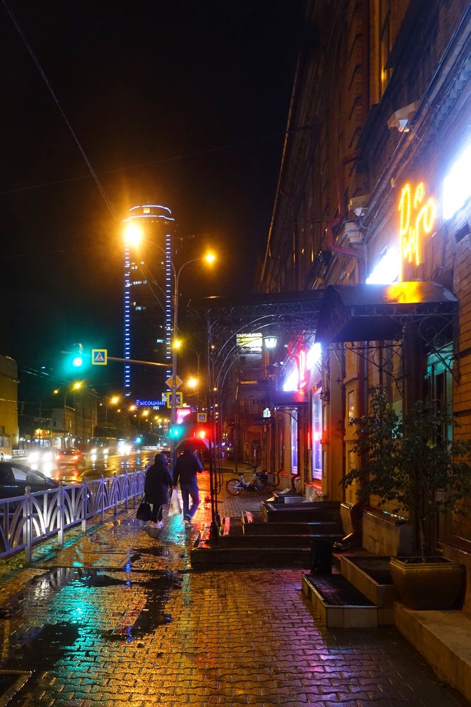 В зеркале ночного дождя…