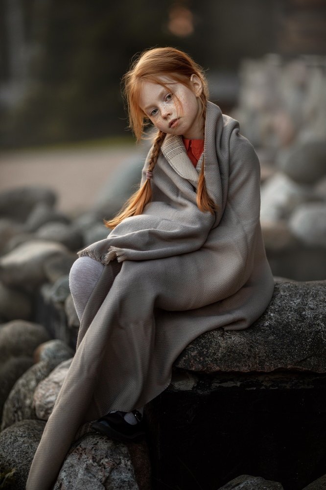 На закате в деревушке