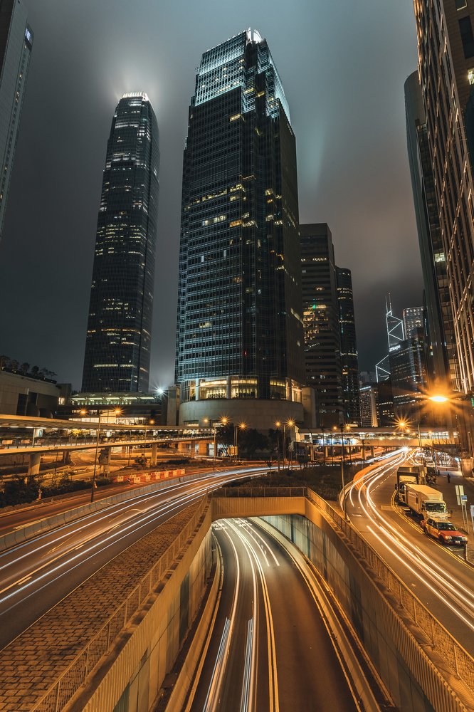 Night lights of Hong Kong