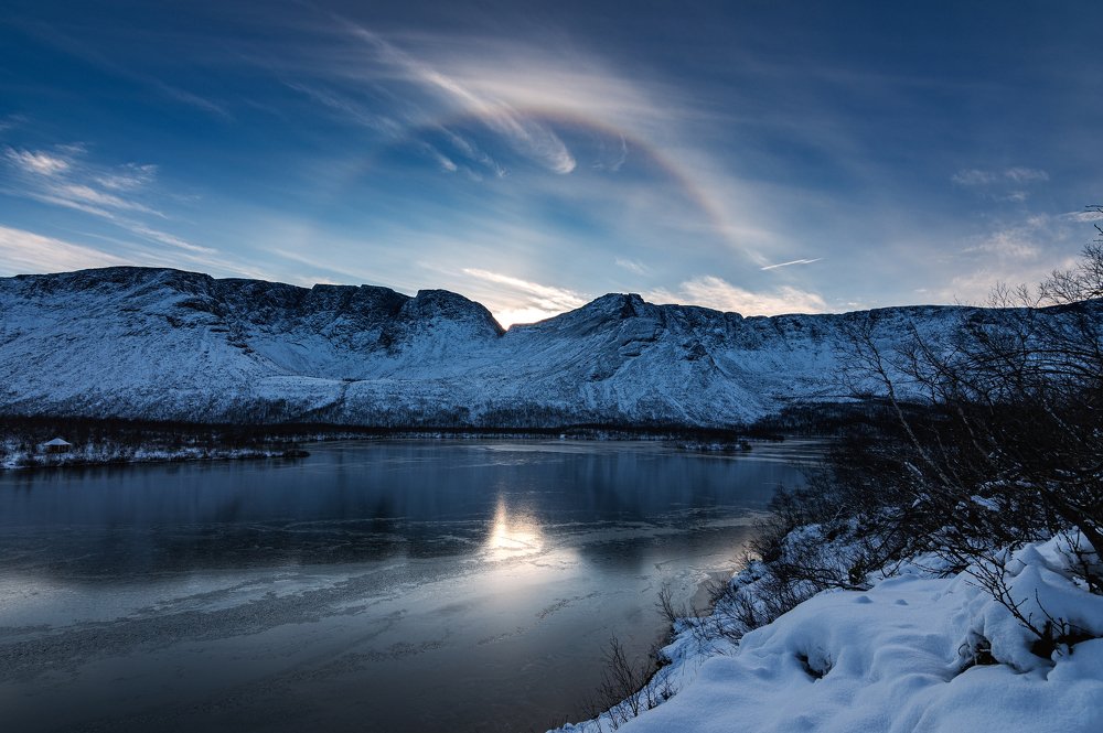 Солнечное гало над Хибинами