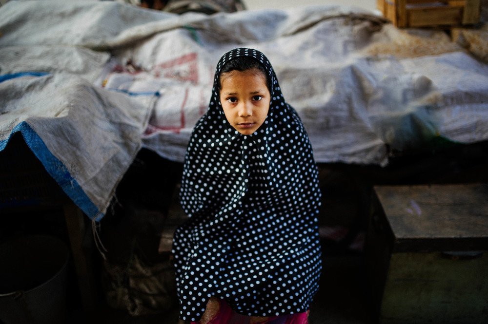 A kid in Winter Morning