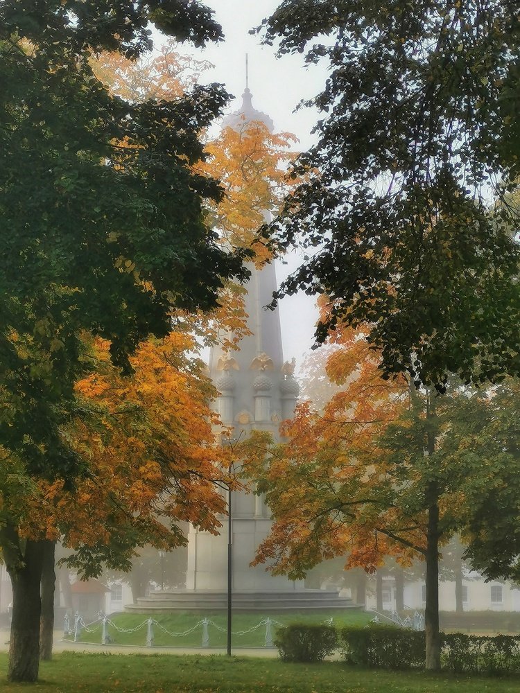 туман. утро в городе полоцк