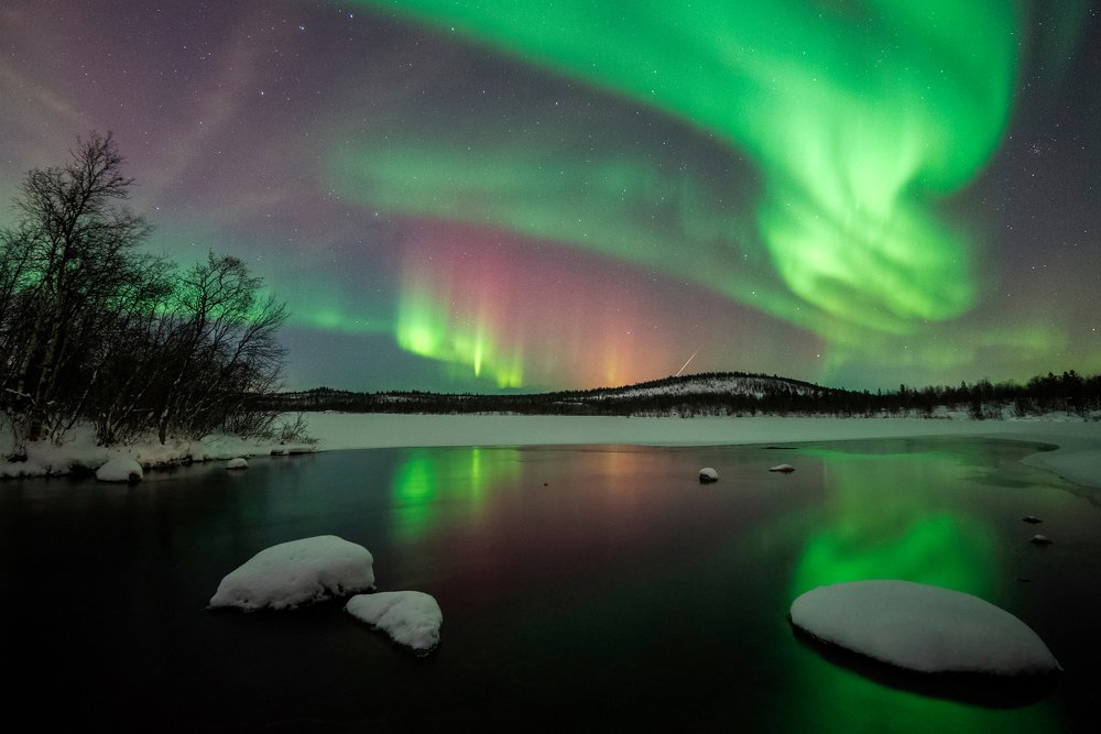 Метеор и сияние