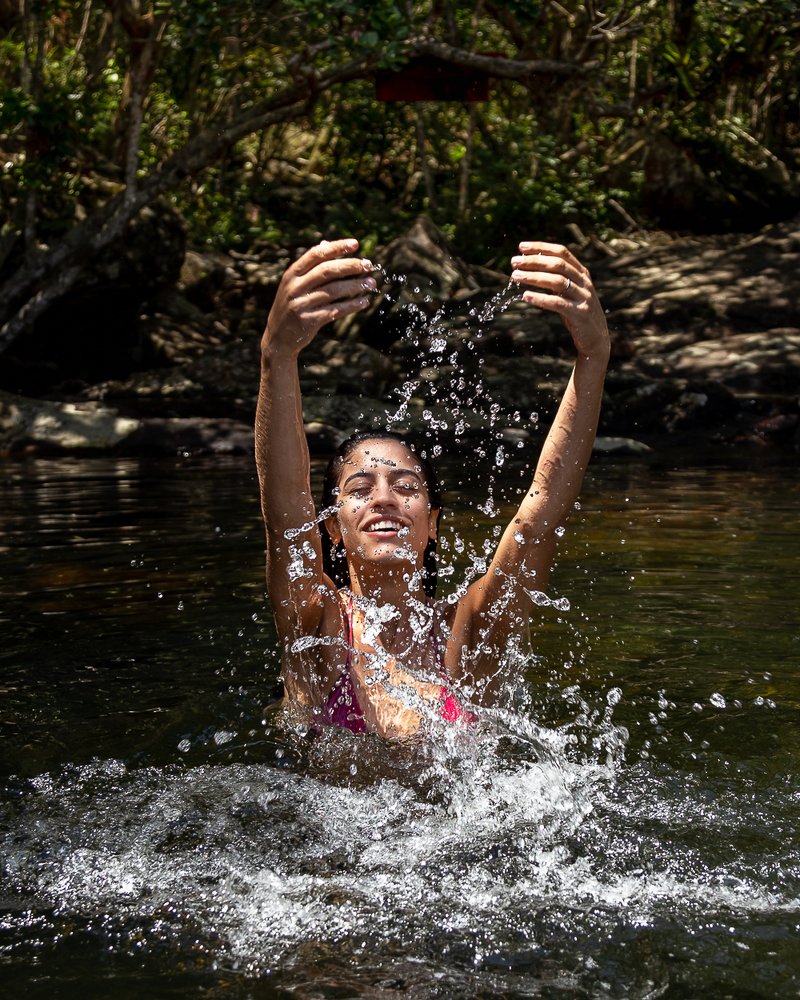 Woman with happy smile