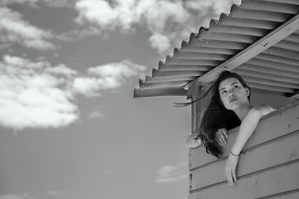 Beautiful woman watching