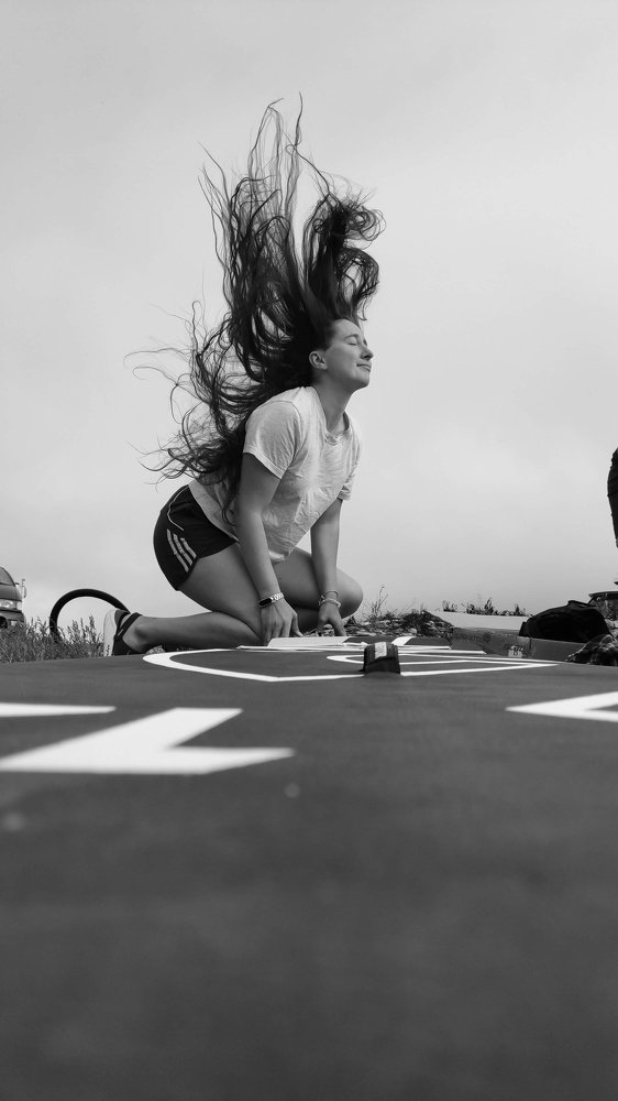 Crazy hair by the air