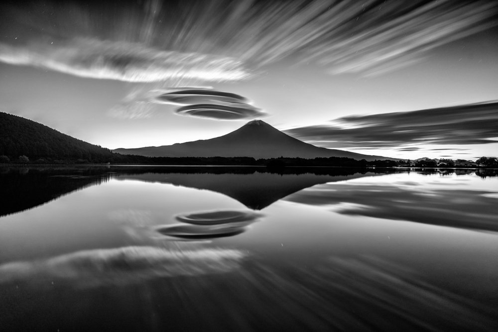 Two lenticular clouds