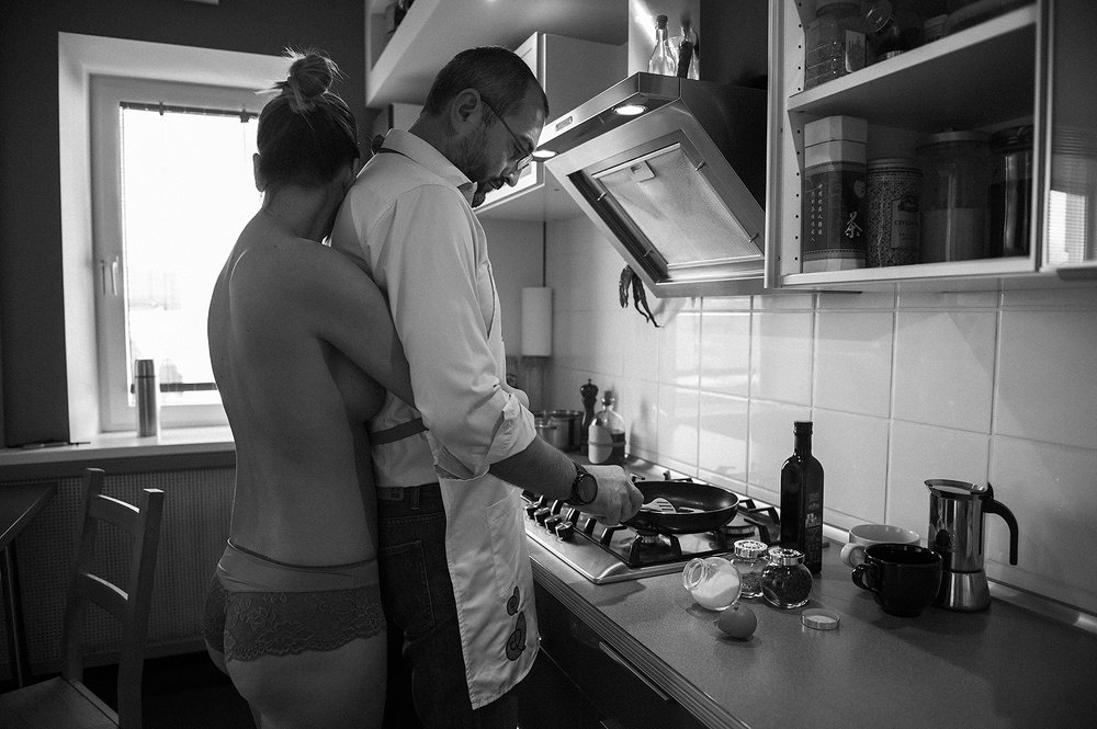 Утро на кухне.